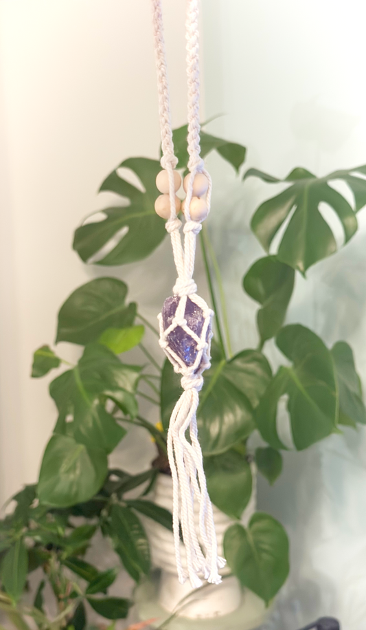 LILY LOVES... MACRAME HANGING CRYSTAL