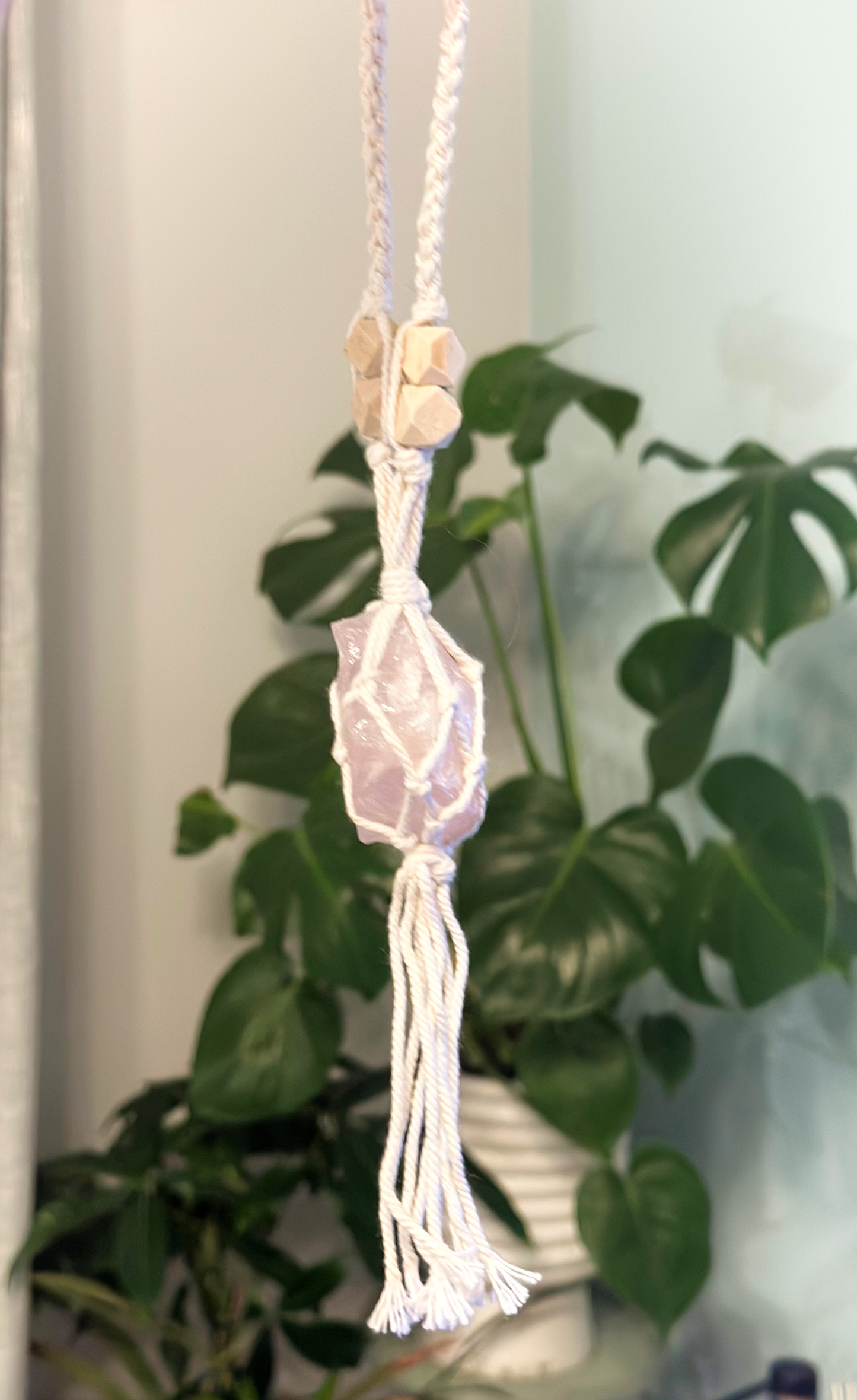 LILY LOVES... MACRAME HANGING CRYSTAL